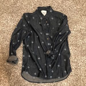 jean material chambray shirt